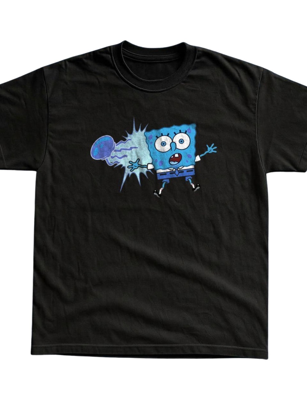 Black Sponge Graphic Tee - Men's Casual Shirt